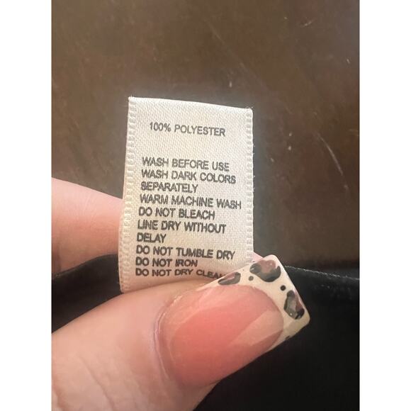 Short Stories Romantic Black Silk Slip Dress With Embroidered Flowers Size 12 - Picture 5 of 5